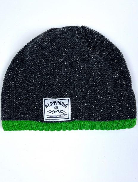 beanie-Gschdrickt-dargrey-green